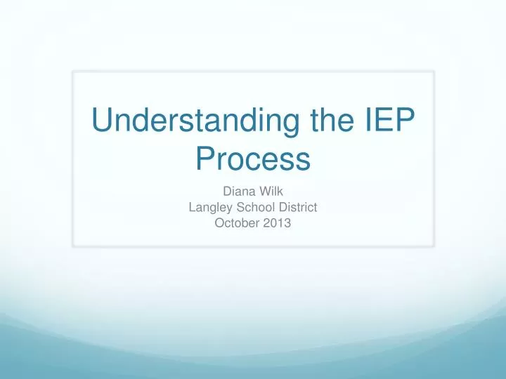 understanding the iep process