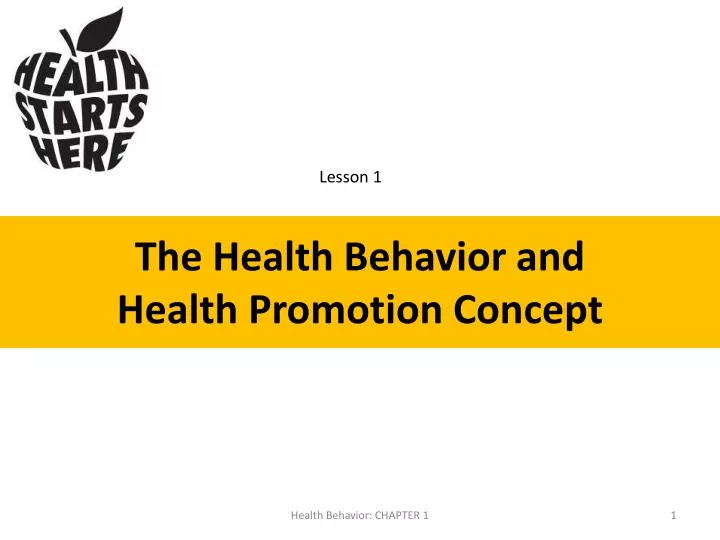 the health behavior and health promotion concept