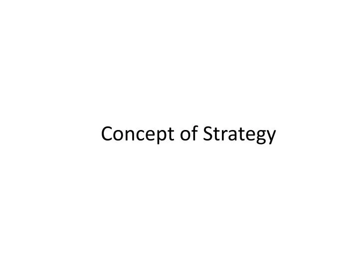 concept of strategy