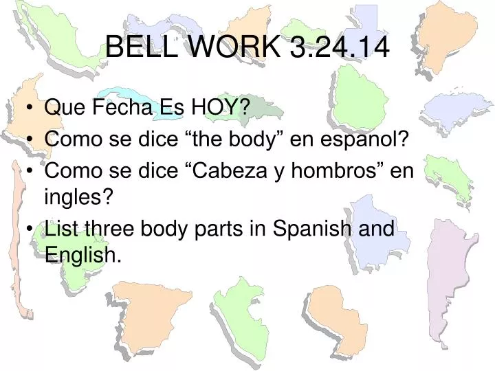 bell work 3 24 14