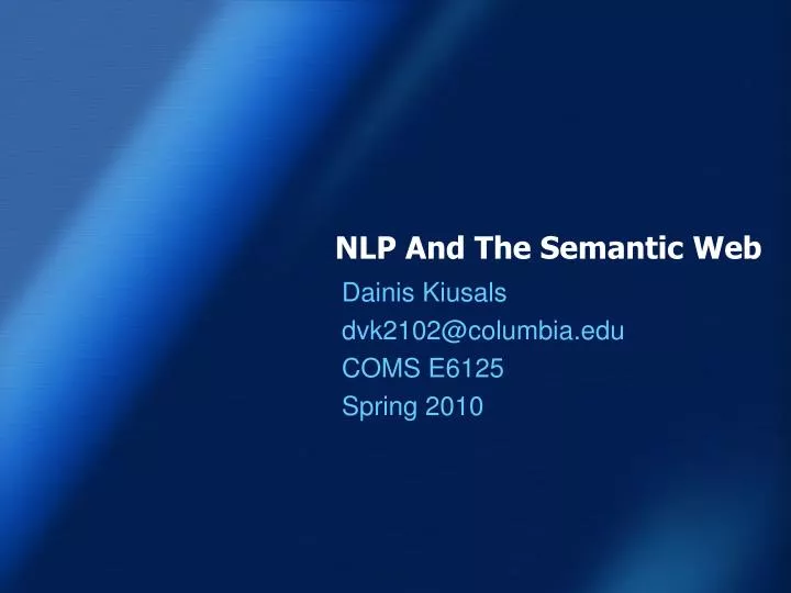 n lp and the semantic web