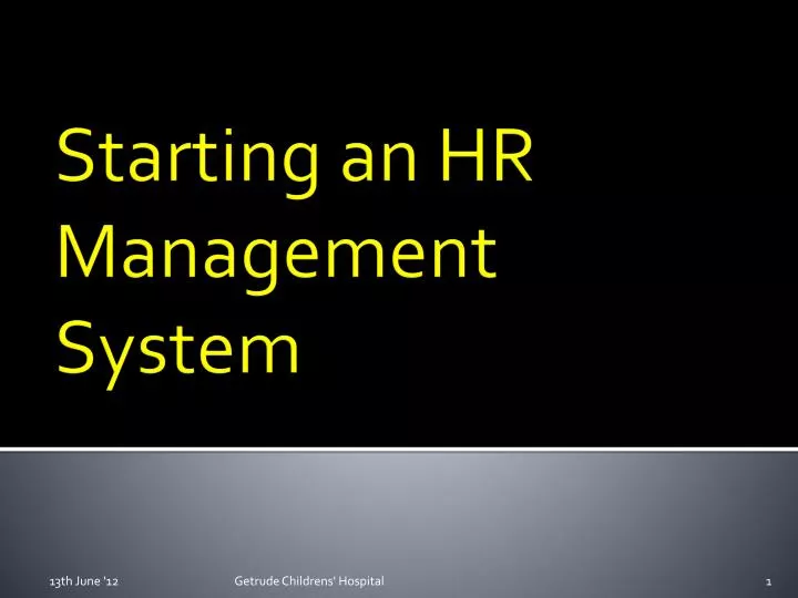 starting an hr management system