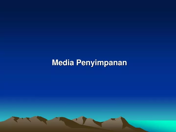 media penyimpanan