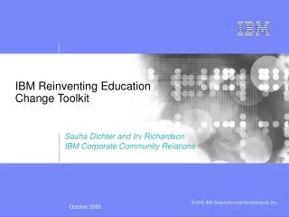 IBM Reinventing Education Change Toolkit