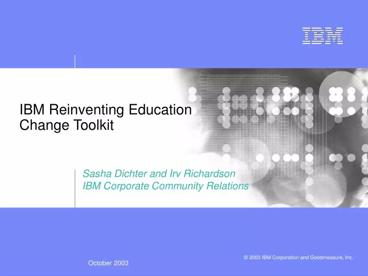 ibm reinventing education change toolkit