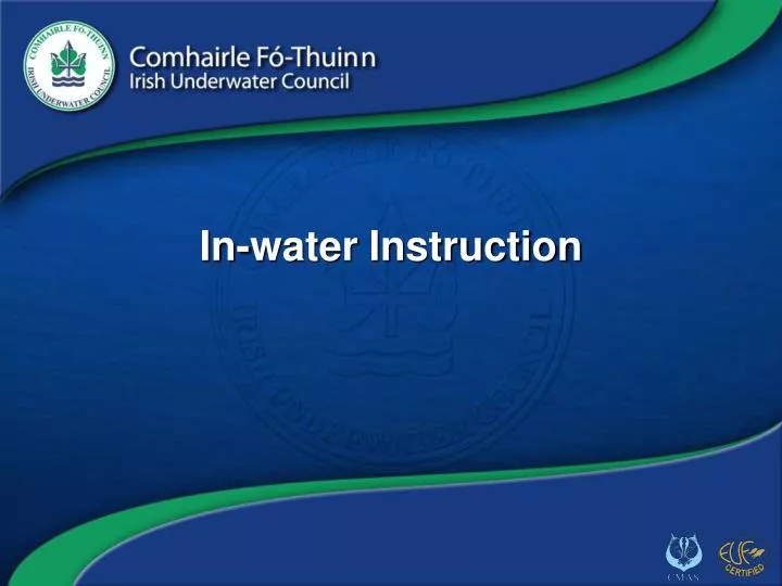 in water instruction