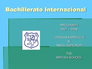 bachillerato internacional