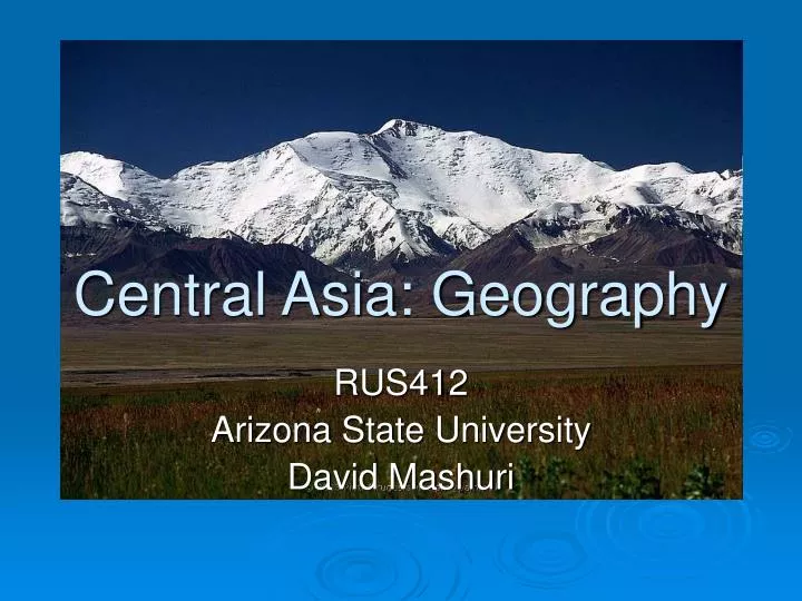 central asia geography