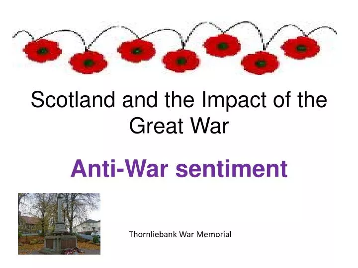 scotland and the impact of the great war