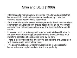 Shin and Stulz (1998)