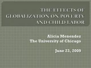 the effects of globalization on poverty and child labor