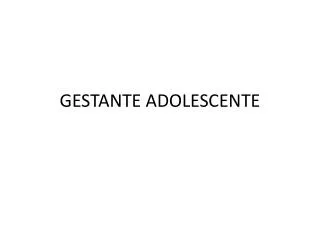 gestante adolescente