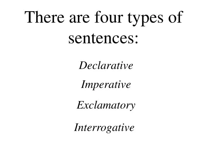 there are four types of sentences