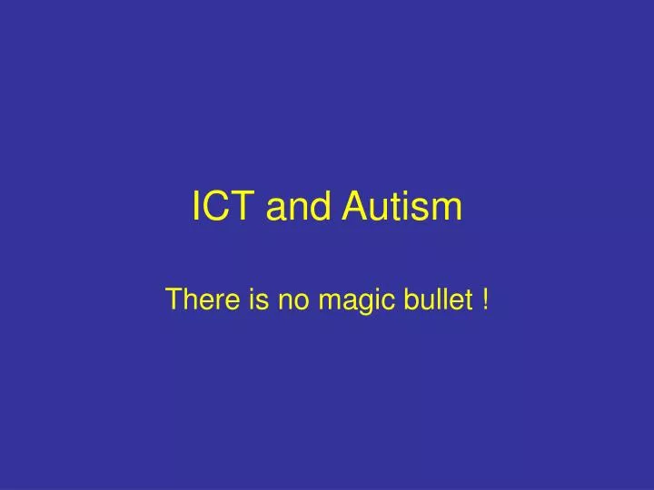 ict and autism