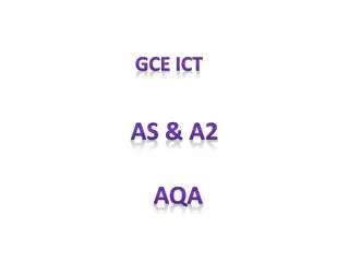 GCE ICT