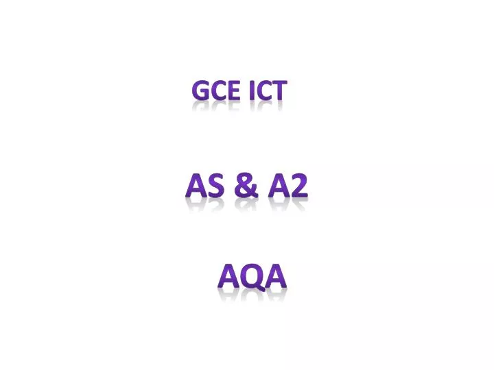 gce ict