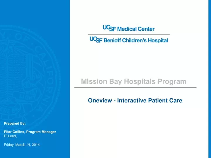 oneview interactive patient care