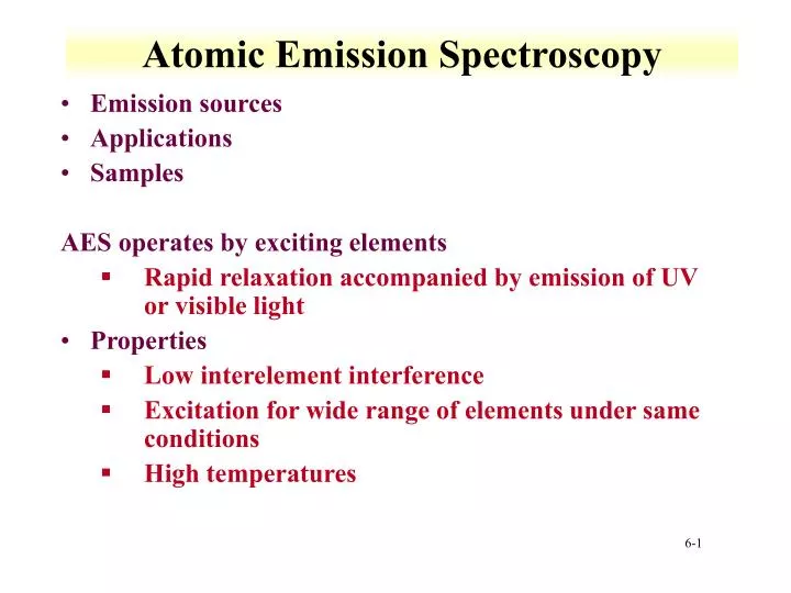 atomic emission spectroscopy