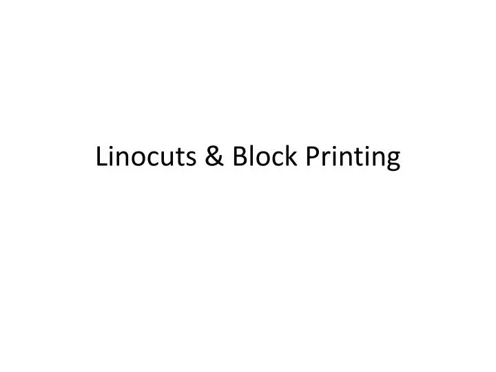 Introduction to Linocut Block-Printing — The HeArt Box