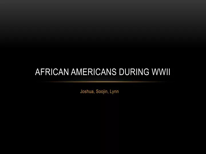 african americans during wwii