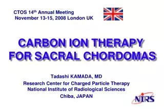 CARBON ION THERAPY FOR SACRAL CHORDOMAS