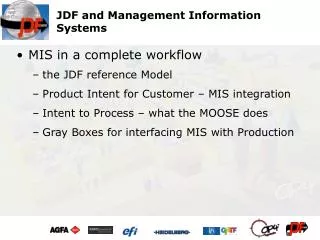 JDF and Management Information Systems