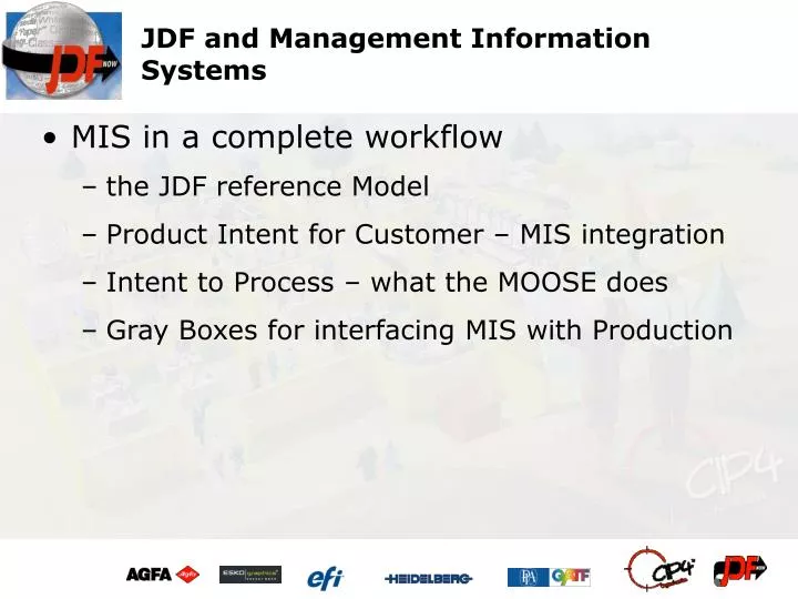 jdf and management information systems