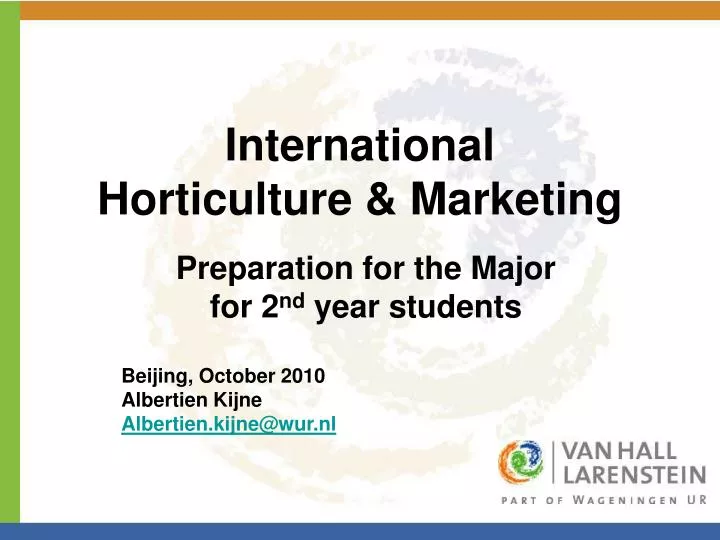 international horticulture marketing