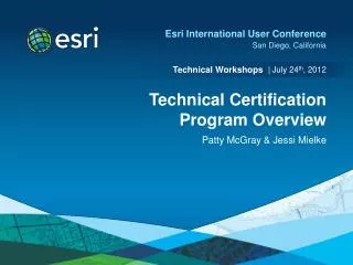 Technical Certification Program Overview