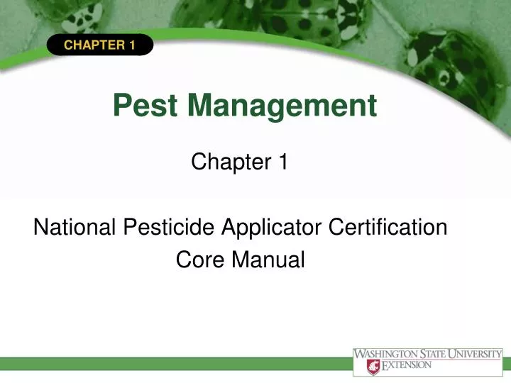 Extension Pesticide Applicator Training Series #1: Pest Identification