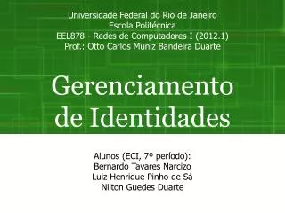 gerenciamento de identidades