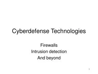 Cyberdefense Technologies