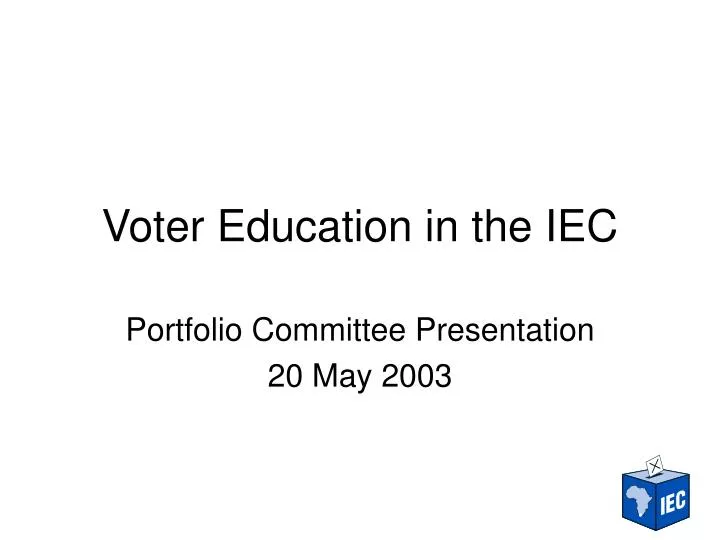 voter education in the iec