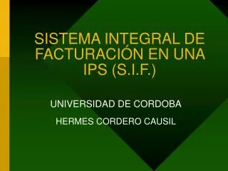 sistema integral de facturaci n en una ips s i f