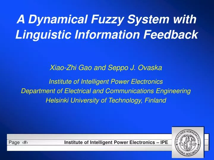 a dynamical fuzzy system with linguistic information feedback