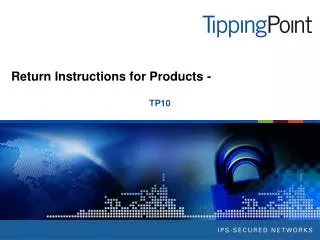 Return Instructions for Products -