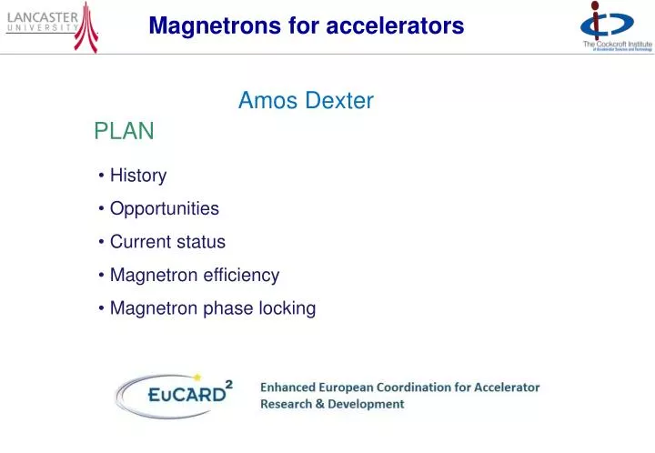 magnetrons for accelerators