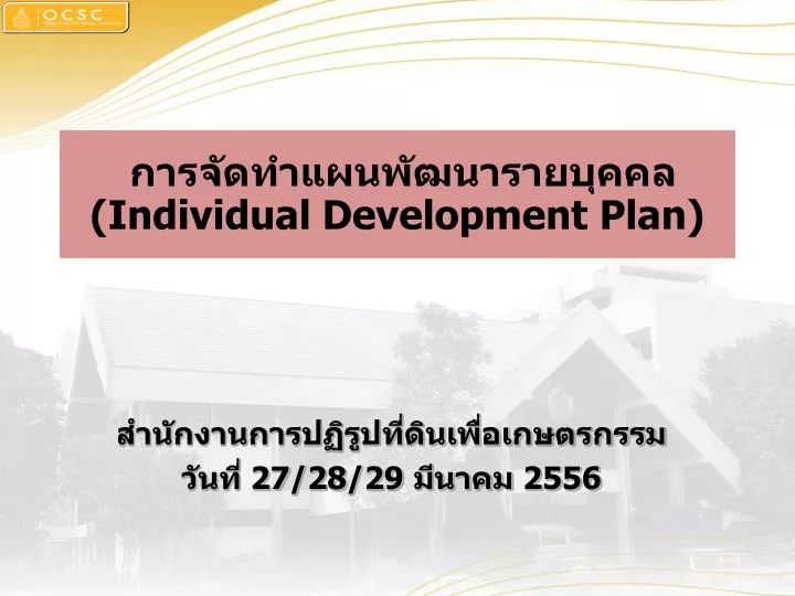 individual development plan