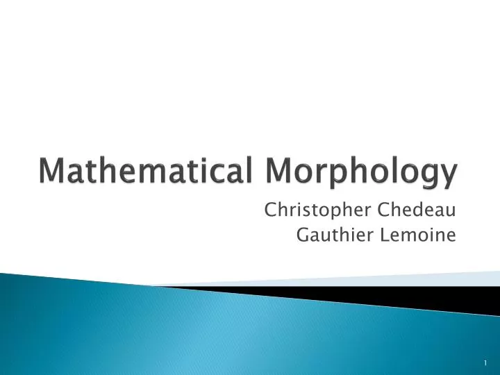 mathematical morphology