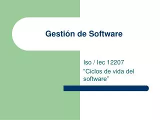 gesti n de software