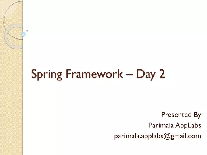spring framework day 2