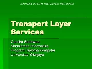 transport layer services