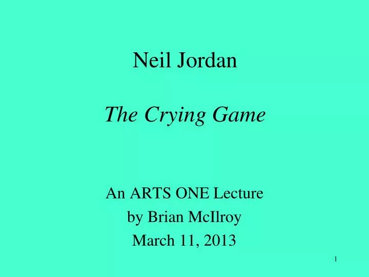 neil jordan the crying game