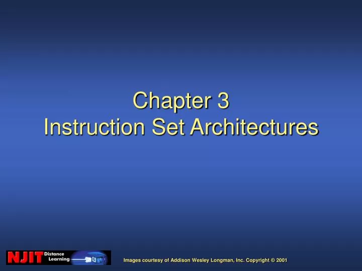 chapter 3 instruction set architectures
