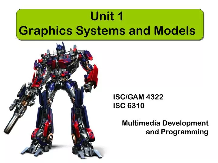 unit 1 graphics systems and models