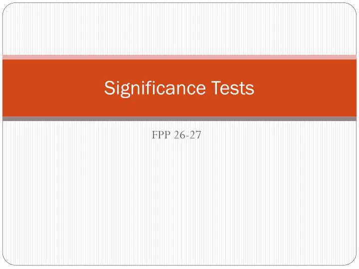 significance tests