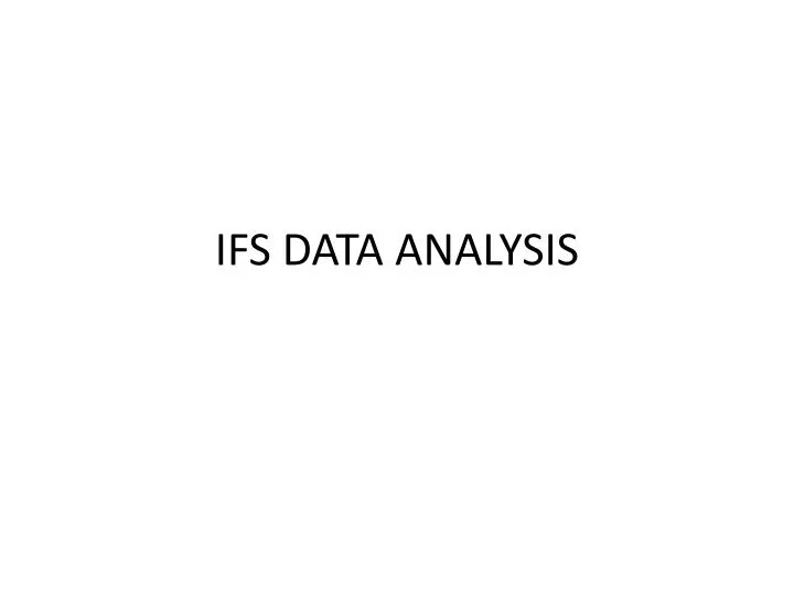 ifs data analysis