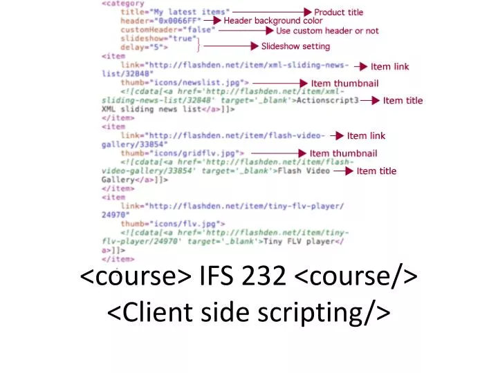 course ifs 232 course client side scripting