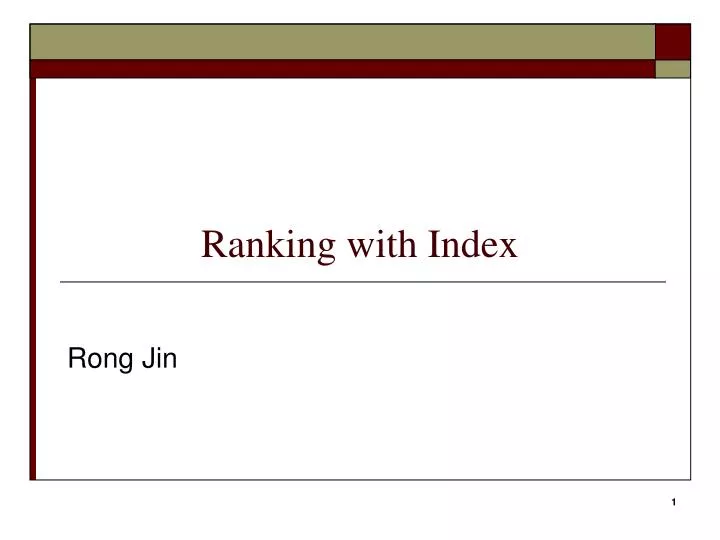 ranking with index