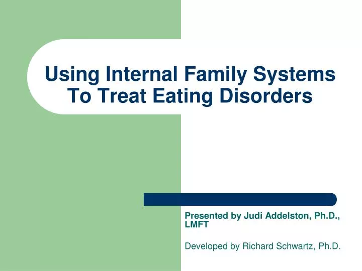 using internal family systems to treat eating disorders